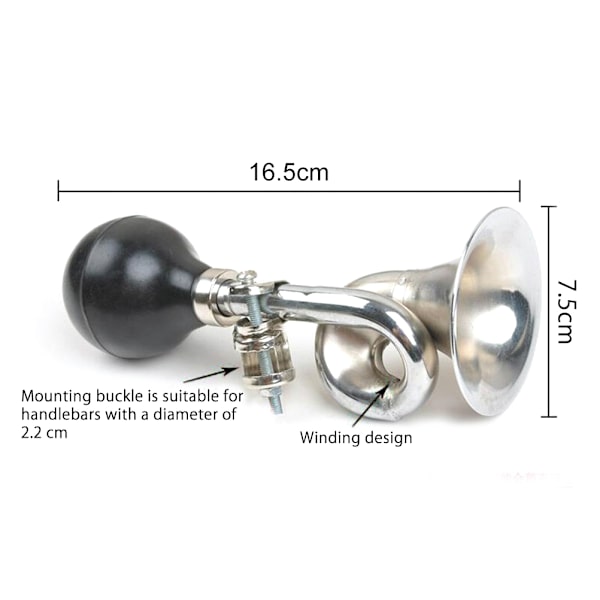 Retro Klassisk Metall Horn Ball Horn Sykkelhorn Innendørs Horn med Justerbar Klemme for Styremontering
