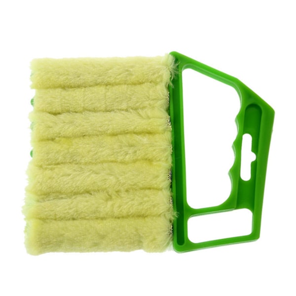 Mini Blinds Cleaner Shutter Multifunctional Household Cleaning Dust Brush for Home Hotel Green