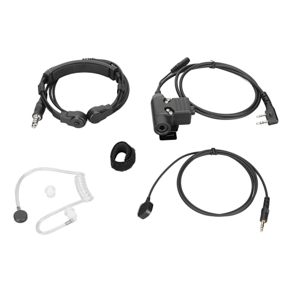U94 PTT med Fingermikrofon PTT 7.1mm Infällbart Halsmikrofon Headset för Kenwood TK3107
