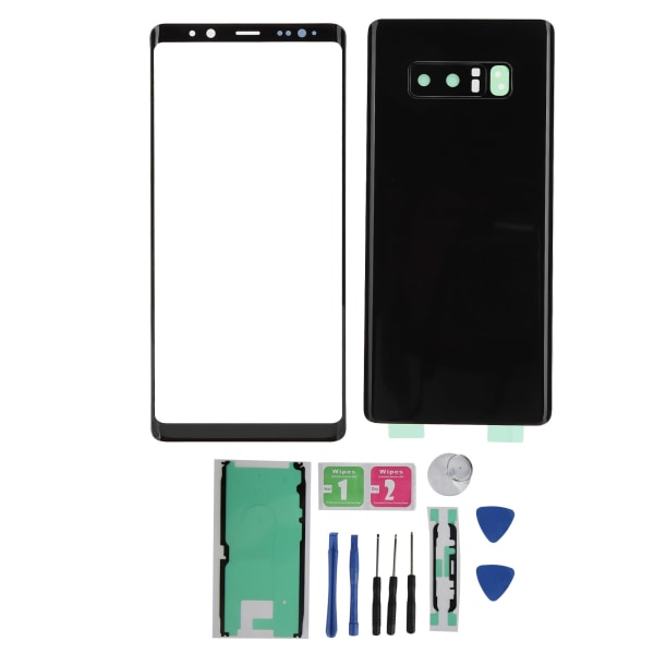 Mobiltelefon Glas ydre skærm Batteri Bagcover Bagside Shell til Samsung Note8 /N950