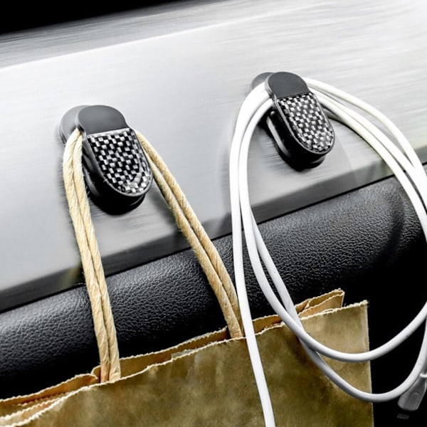2 kpl 3-in-1 auton kojelaudan koukku, monitoiminen magneettinen puhelinpidike, itseliimautuvat autokoukut avaimille, kasvosuojille, USB-kaapelille, kuulokekaapelille