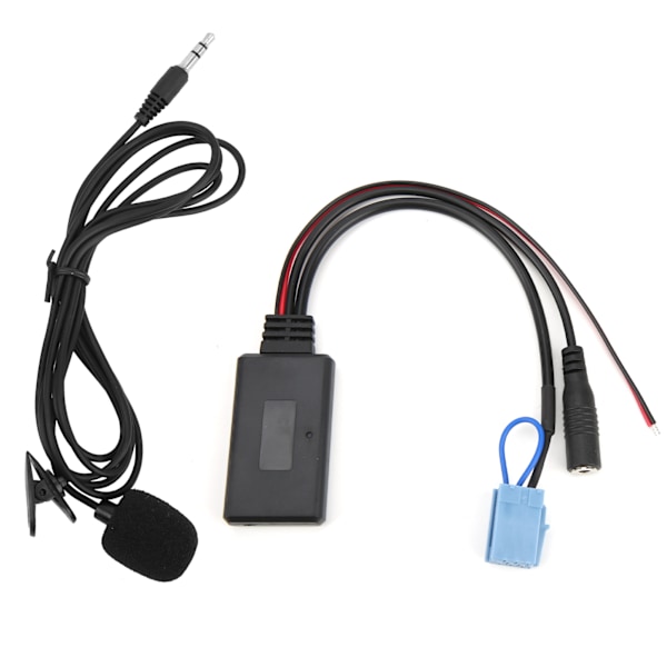 Bluetooth 5.0 AUX Kabel Adapter med Mikrofon Håndfri Erstatning for Smart Fortwo 450 Radio