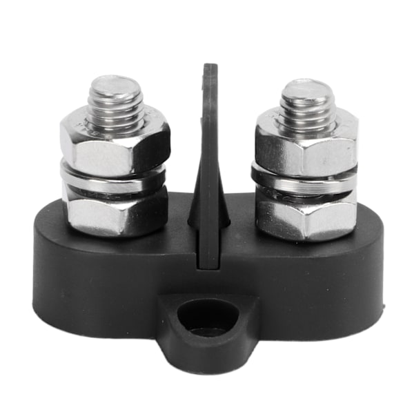 DC 48V Samleskinne Terminalblok 5/16in M8 Isolerede Dobbelte Positive Strømfordelingsforbindelsesbolte med Afstandsstykke Sort
