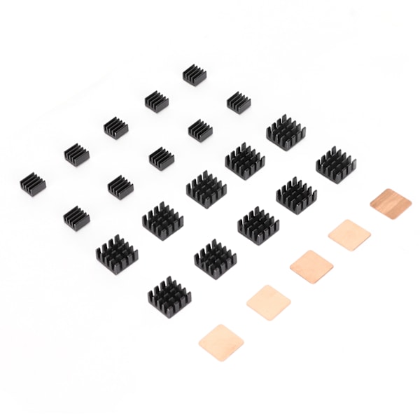 25 st Aluminium Kylare Kit Bra Värmeavledning Bred Kompatibilitet Kylare Kit för RPi2B/3B/4B