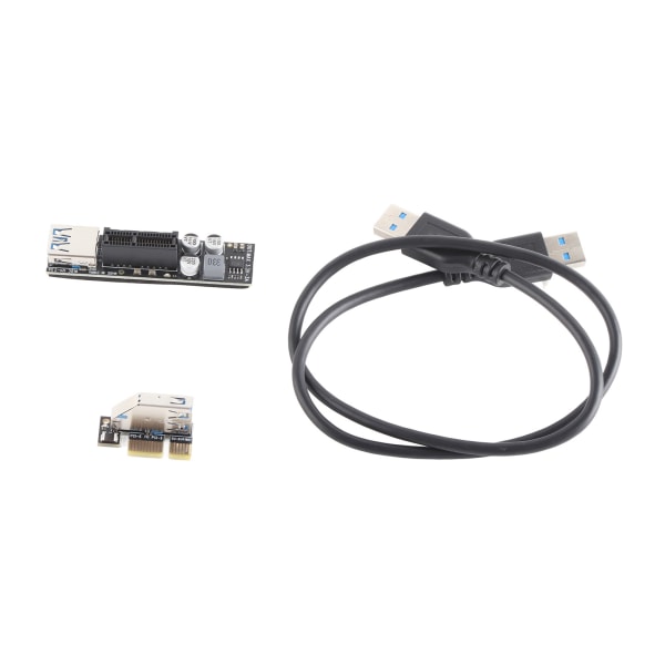 Bundkort Bundkort PCI‑E X1 til X1 USB3.0 ABS forlængerledning med SATA-strømforsyning