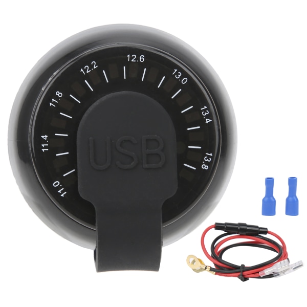 Universal Billaddare Dubbel USB Utgång Snabbladdning Färgskärm Med Voltmeter för Bil Båt Husbil Motorcykel