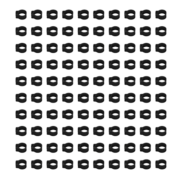 100 stk. 8 mm dueringe til identifikation af duer, fjerkræ, benbånd uden ord, duer, forsyninger, sort