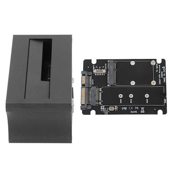 USB 3.0 til SATA Ekstern Harddisk Dockingstasjon Enkel Disk 5Gbps Aluminiumlegering Kopifunksjon HDD Dock 100‑240V EU Plugg