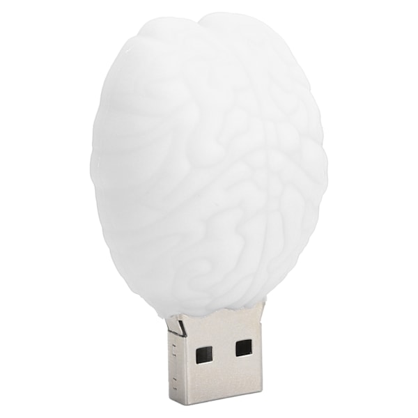 Bærbar Cartoon Brain Doll USB-minne 2.0 - Hvit 16GB