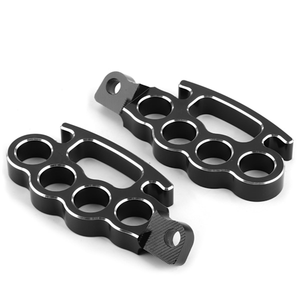 2 Stk Flying Knuckle Control Fodpinde Motorcykel Bagtrin Pedaler Tilbehør Sort