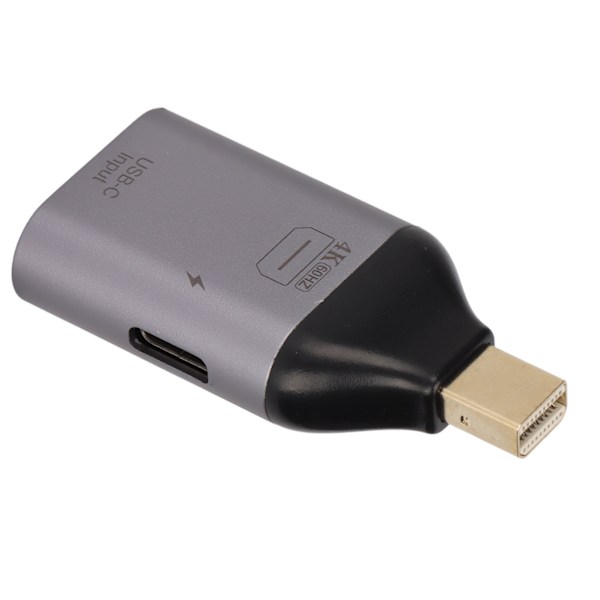 USB-C til Mini DisplayPort-adapter med 4K 60Hz oppløsning og strømforsyning