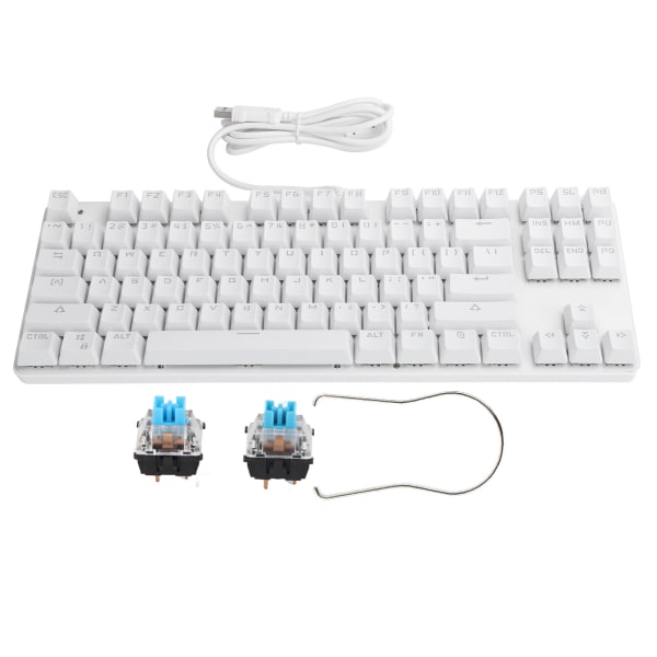 Mekaniskt tangentbord 87 nycklar USB2.0 trådbunden bakgrundsbelysning Gaming Kontorsmaterial Datordelar 919-10