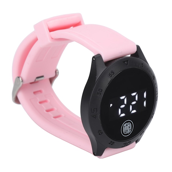 HZ2030 LED Digitalur Koreansk Stil Vandtæt Touch Stilfuldt Armbåndsur til Mænd Kvinder Studenter Sort Skal Pink Rem