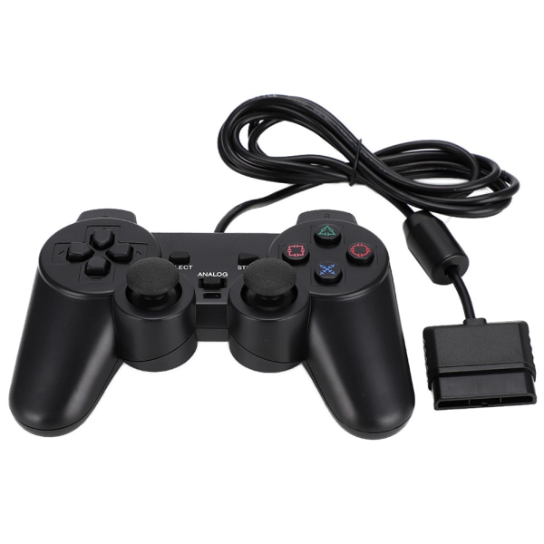 Dobbel motor svært sensitivt kablet gamepad-spillhåndtak for PS2-spillkonsollkontroller