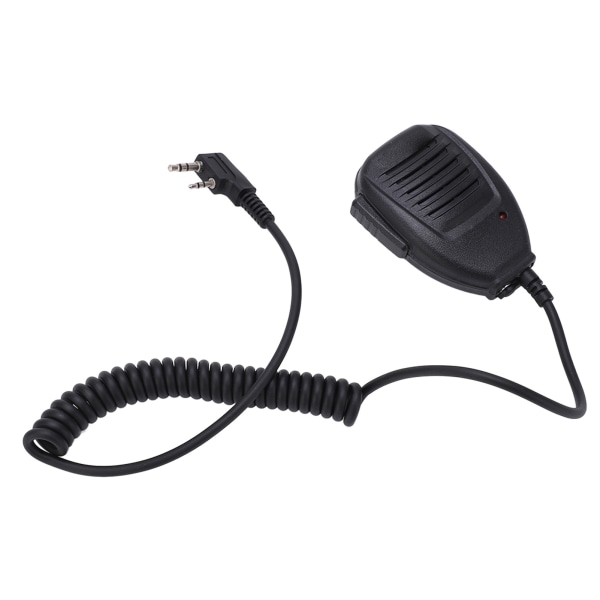 Walkie Talkie håndholdt mikrofon 2 pins LED-indikator 360° roterbar høyttaler håndmikrofon for BaoFeng UV-5r