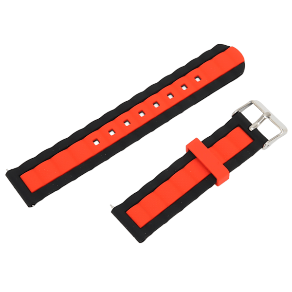 20mm Justerbart Silikonarmband för Amazfit GTS 3/GTS 2/Bip S/Bip U Smartwatch Svart Röd