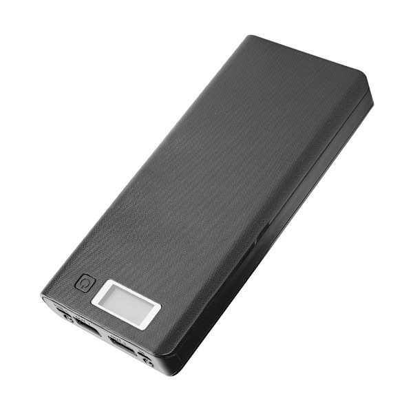 Bärbar Power Bank Shell Kit för gör-det-själv med 8x18650 batterilåda, ingen svetsning eller domkraft krävs - svart