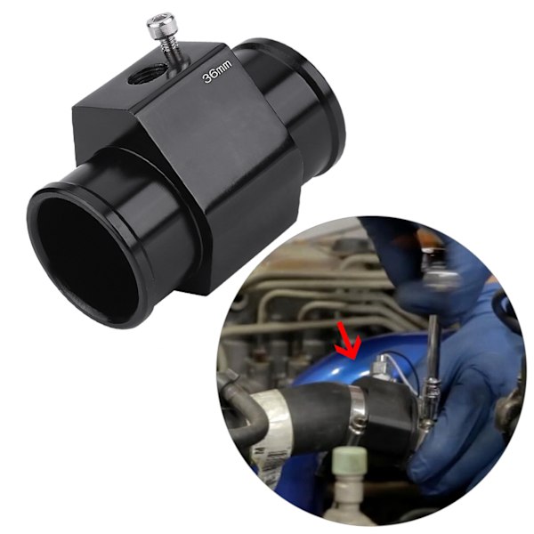 Bil Vand Temp Temperatur Samle Rør Slange Sensor Måler Adapter 36mm