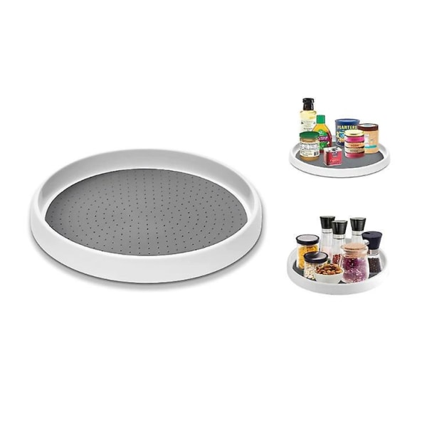 360 astetta pyörivä keittiön maustehylly, 30 cm Lazy Susan -levysoitin mausteille ja pulloille, jääkaappi ja kaapin säilytysalusta