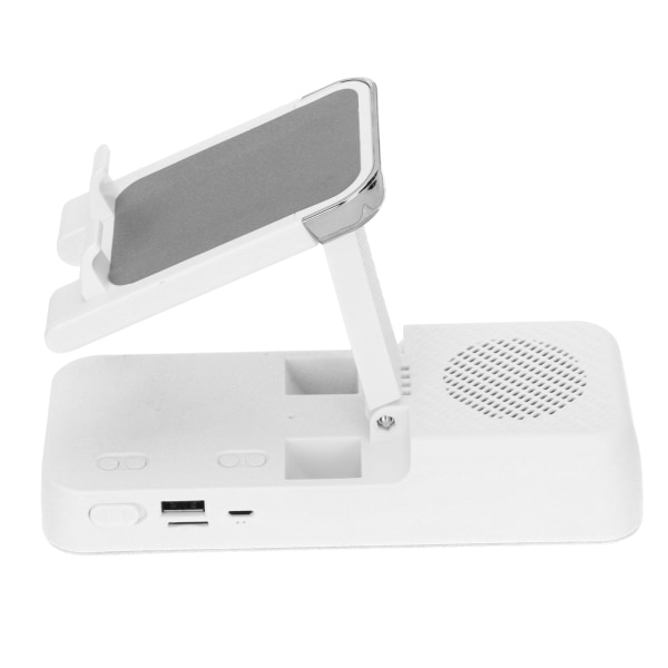 Mobiltelefon Holder Bluetooth Højttaler Foldbar Bærbar High Power Bluetooth Højttaler Telefon Holder Hvid