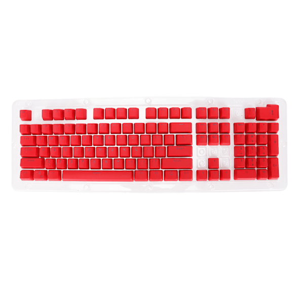 PBT Keycaps 106 Tangenter 2-Färgs Injektionsgjutning OEM Höjd Ljusgenomsläpp Anpassade Tangenter för Mekaniskt Tangentbord Röd