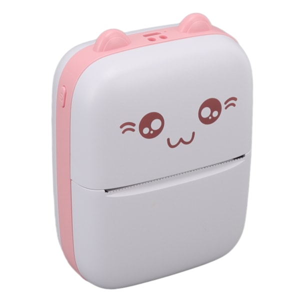 Mini Termisk Printer Bærbar Hjælp Læring Mange Videnspunkter Lomme Mini Printer til Skoleartikler Hvid Pink