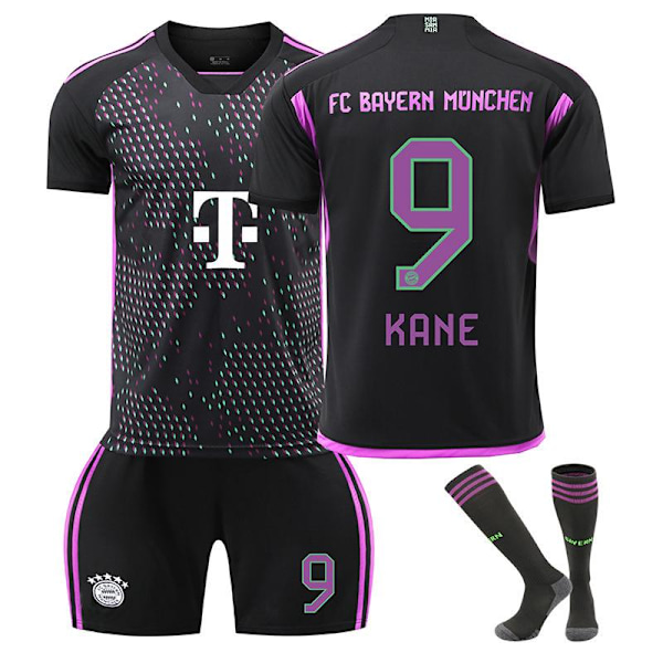 Fodboldtrøje Børn Unge Bayern Caiman Nr. 9 Fodboldtrøjesæt Hjemmebanetrøje Børn Drenge Træningstop + Shorts + Strømper No. 9 XXL
