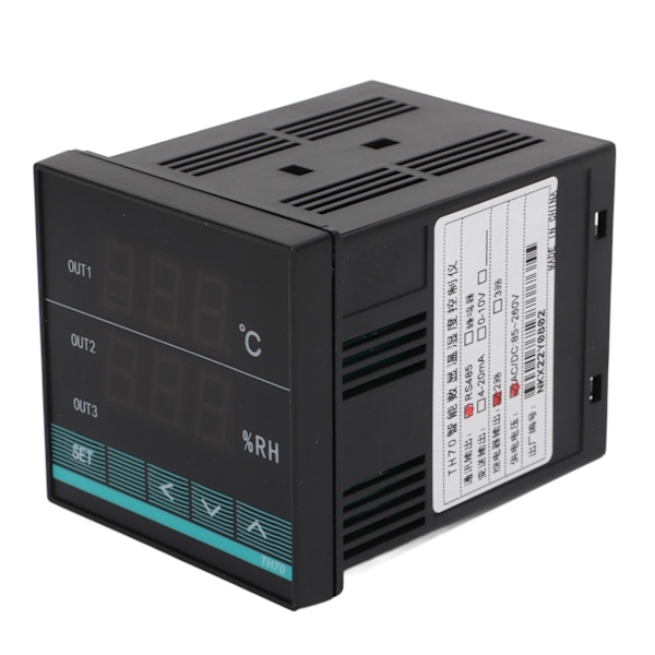 Temperaturregulator med dobbelt display, digitalt fugtighedstermostat, konstant fugtighedsregulator med alarmfunktion