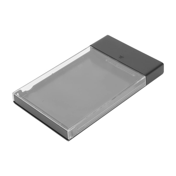 2,5-tums Hårddiskkabinett Transparent Skal Förstärkt Design LED-indikator Svart USB3.0 SSD-kabinett för Dator