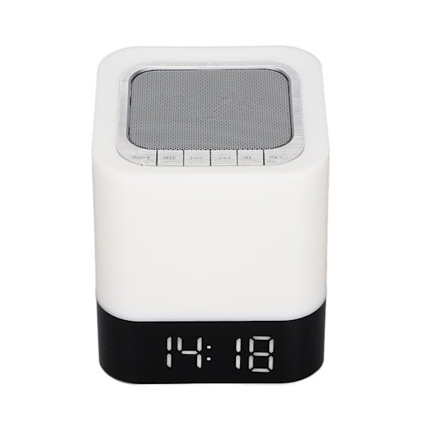 Nattlampa Bluetooth-högtalare Touch Control LED Väckarklocka Bluetooth-högtalare för fritid Vardagsrum Sovrum Läsning