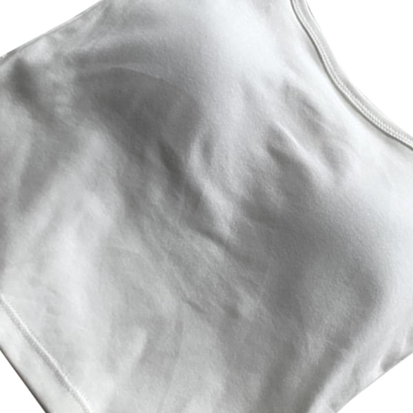 Naisten Tank Top Spaghetti Strap Slim Fit Camisole Liivi Hihaton Pehmustettu Puuvillainen Yksivärinen Hengittävä Tank Top Valkoinen Vapaa Koko (88.2‑143.3lb)