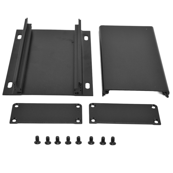 Aluminiumslegering elektrisk boks Project Case Split kabinet 25x84x110mm mat sort plade