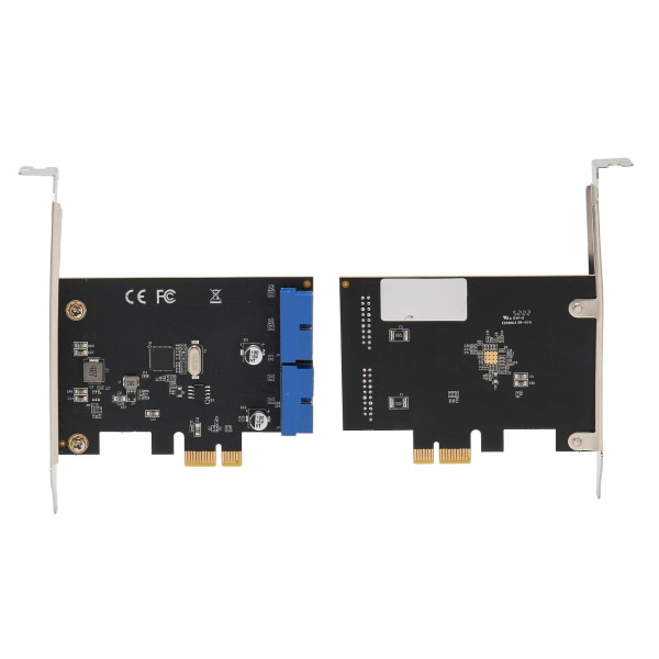 2 Port PCI Express til Dual 20pin USB 3.0-kort 5Gbps PCI Express USB3.0-kortadapter til stationær pc
