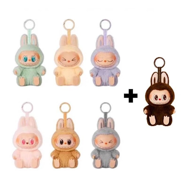 POP MART Labub Monster Serie Macaron Plysdukke Legetøj Blind Box Figur