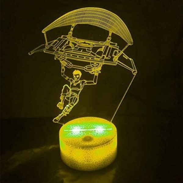 3D Skydiver Fjernbetjening 16 Farve Natlys Illusion Akryl LED Bord Sengelampe Børneværelse Skrivebords Dekoration Fødselsdagsgaver Legetøj til Børn
