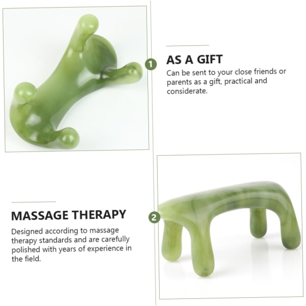 WJ Massager Resin Tools Ansiktsmassage Verktyg Ansiktsverktyg Resin Massager Kroppsmassage Verktyg Kroppsskrapningsverktyg Emerald 13x7cm