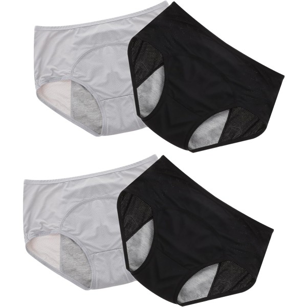 WJ 4 Pieces Damunderkläder Inkontinens Underkläder Dam Trosor Till Underkläder för tonårsflickor Kläder Assorted colors 2XL