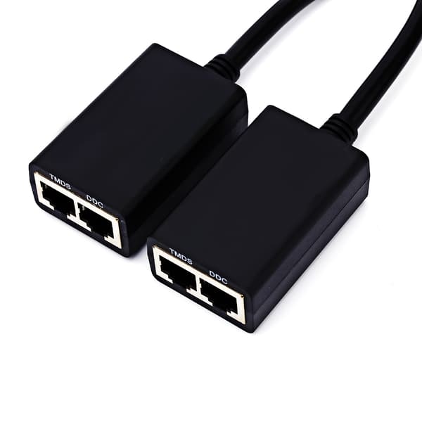 30M HDMI over RJ45 CAT5e CAT6 LAN Ethernet Balun Extender Repeater opptil 1080P