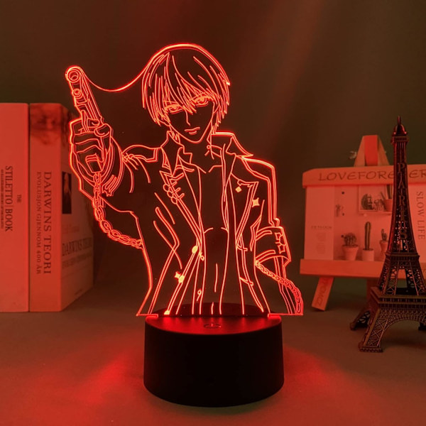 Anime LED Nattlampa Vampyr Knight Zero Kiryu Figur för Sovrum Dekorativ Ljus Födelsedagspresent Manga Lampa Vampyr Knight