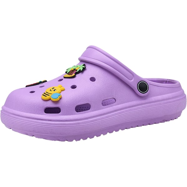 Dame Hagesko Sommer Lett Clogs Sandaler Sklisikre Slides Dusj Tøfler Innendørs Utendørs Purple 10inch 4.5