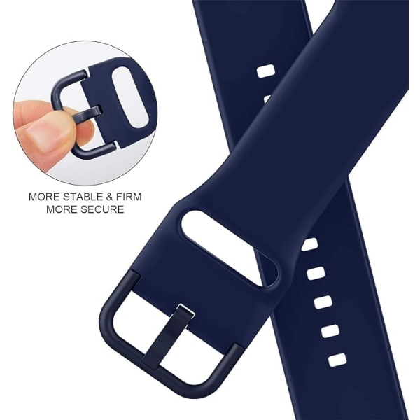 Apple Watch-rem i myk silikon, sportsarmbånd, erstatningsrem, egnet for hele Iwatch-serien (Midnight Blue 38/40/41mm)