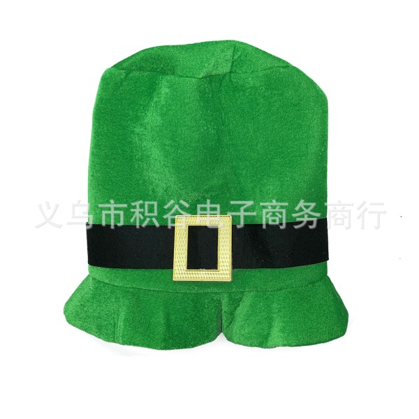Pyhän Patrickin päivän koristeet Irlannin hattu Vihreä Shamrock High Hat St. Patrick's Day Carnival High Hat Shamrock Hat Koriste