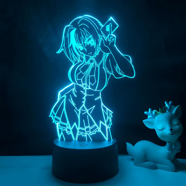 3D LED-lamppu Anime High School DxD makuuhuoneen koristeelliseen yövaloon syntymäpäivälahjaksi akryyli LED-yövalo