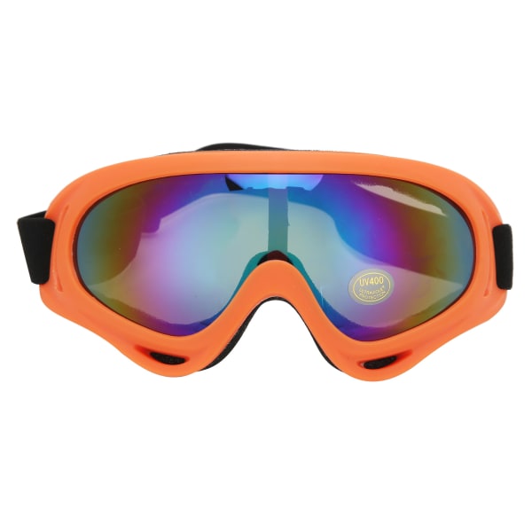 Skibriller, Motorcykelbriller, Snowboardbriller til mænd Kvinder Børn UV-beskyttelse Skum Anti-ridse Støvtæt (orange)