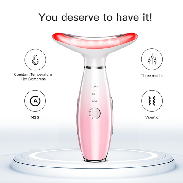 3-i-1 ansigtsmassager, nakke-ansigtsmassager, hudpleje ansigtsmassageværktøj, ansigtsformningsværktøj med termisk, vibration