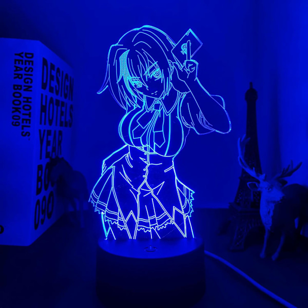 3D LED Lampe Anime High School DxD Xenovia til Soveværelse Dekorativ Natlampe Fødselsdagsgave Akryl LED Natlys