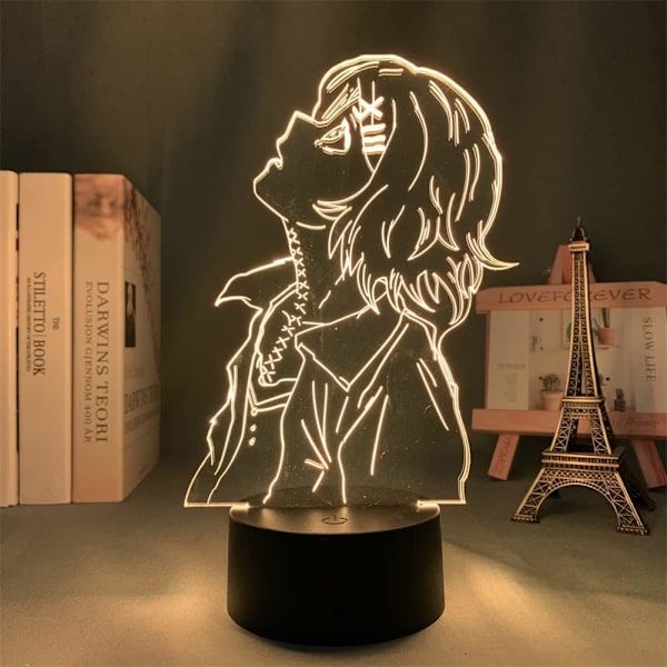 LED Illusions nattlys Juuzou Suzuya Figur Anime 3D Lampe USB/Batteridrevet 7 Farger Berøring/Fjernkontroll 16 Fargeendringer