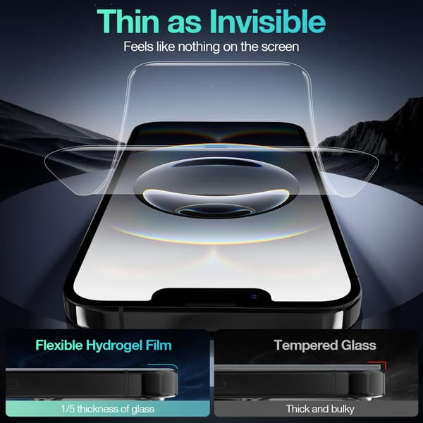 3-pack Flexibelt Skärmskydd för iPhone 17 Pro, Ej-brytbart, Mjuk Textur, (INTE Glas) Design Phone 17Pro