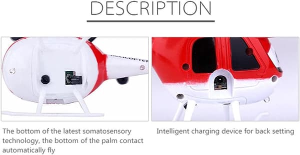 Fjärrstyrd Mini RC Helikopter RC Flygplan Elektriskt RC Flygplan Flygplansmodell Smart Sensor Krockbeständig Pojkflicka Leksak Flygplan Presenter Red