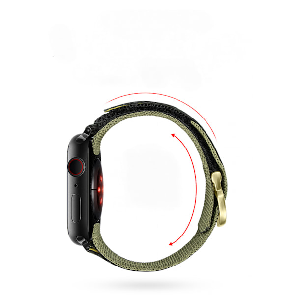 Robust nylon sportsrem til Apple Watch Band 42/44/45mm, slidstærk udskiftningsrem til iWatch Series 8/7/6/5/4/3/2/1/SE